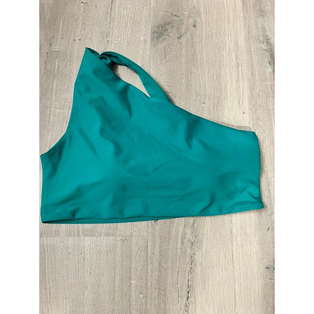 SummerSalt The Sidestroke Bikini Top Shoulder Green Size 10 Beach Vacation Swim